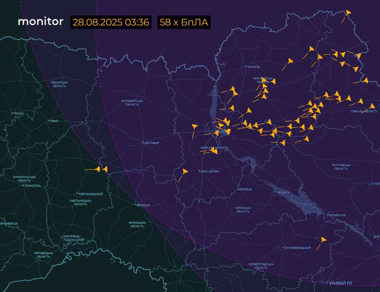 On August 28, Kiev was under massive attack by Russia