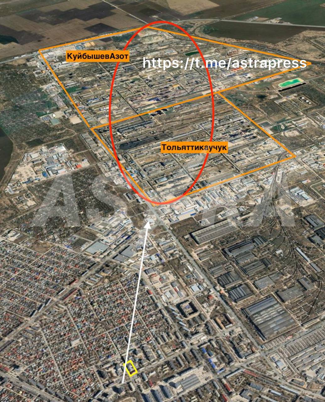«КуйбышевАзот» горит в Тольятти после атаки