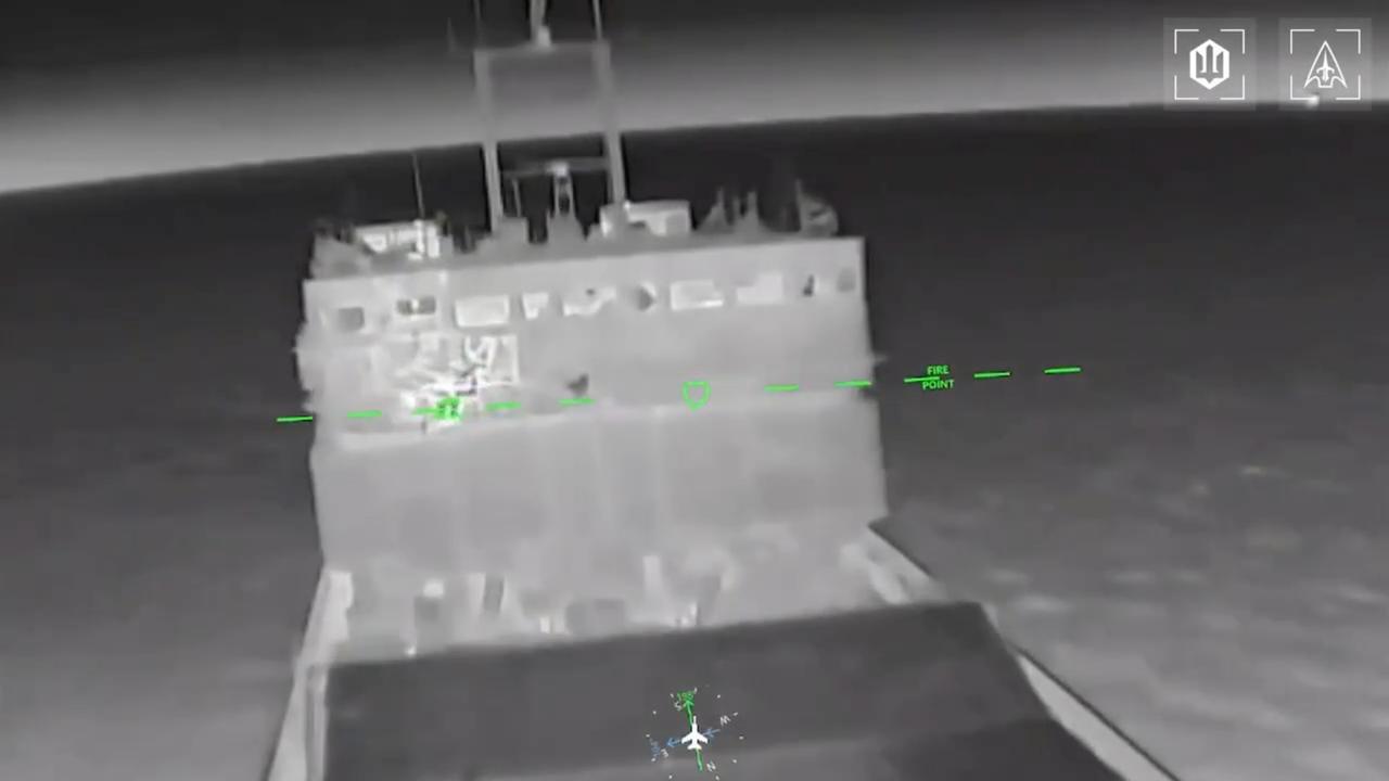 Footage from the Natra cargo ship attacked in the Sea of Azov